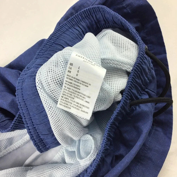 American Eagle Men’s Swim Trunks Shorts Drawstrings Blue Size Large - Picture 6 of 7